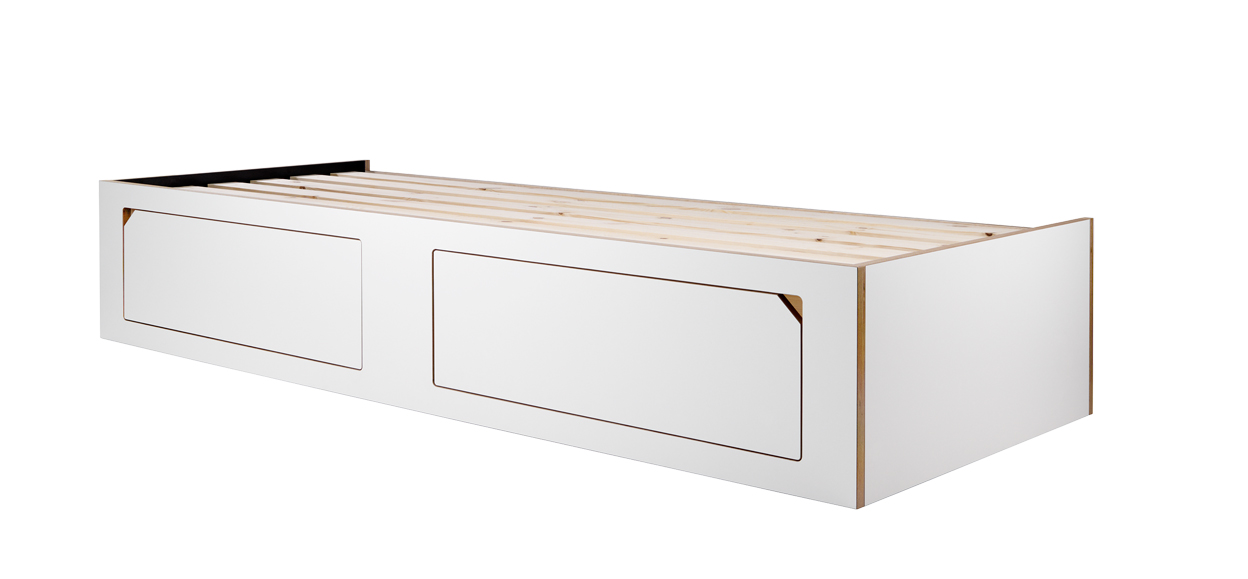 Valkoinen Stellarbed. Korkeus 36cm. Leveys 80 tai 90cm